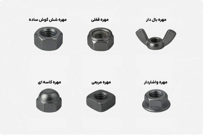 انواع مهره و کاربردهای ویژه آن‌ها